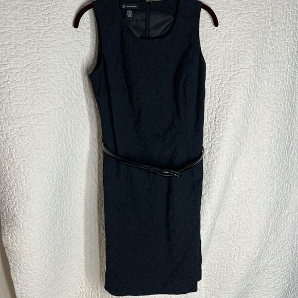 NWT INC International Concepts Black Dress with accent belt - Picture 1 of 6